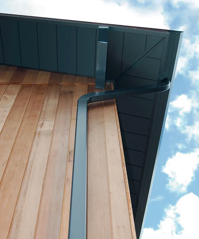 Tuyau descente gouttière aluminium bleu ardoise dalalu